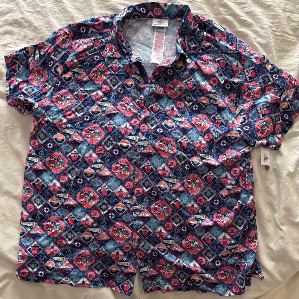 Disney Cruise Line Exclusive Button Down Shirt XL
